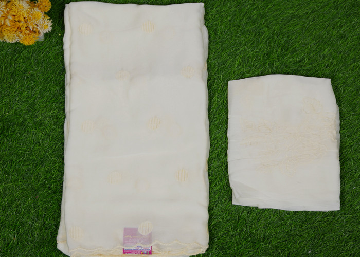 White Single Colour saree VD DS0059