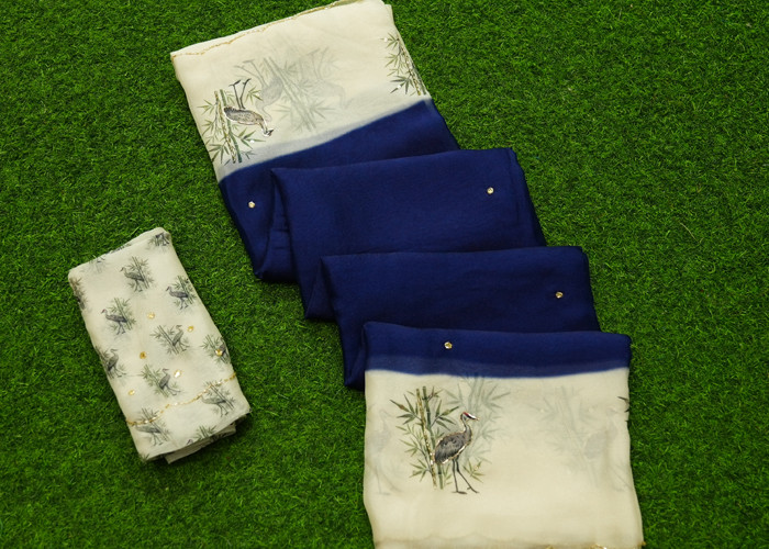 Shimmer Georgette sarees VS GS0052