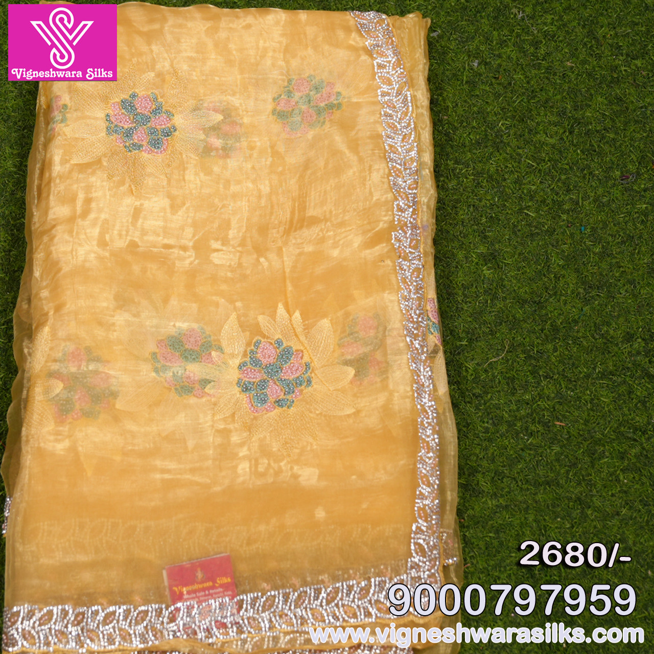 Tissue work sarees VS TS0014