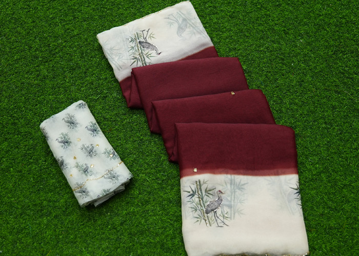 Shimmer Georgette sarees VS GS0051