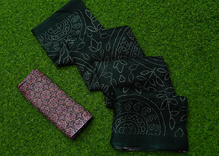 Border Less bhagalpur silk saree VS BS001