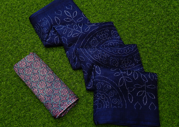 Border Less bhagalpur silk saree VS BS003