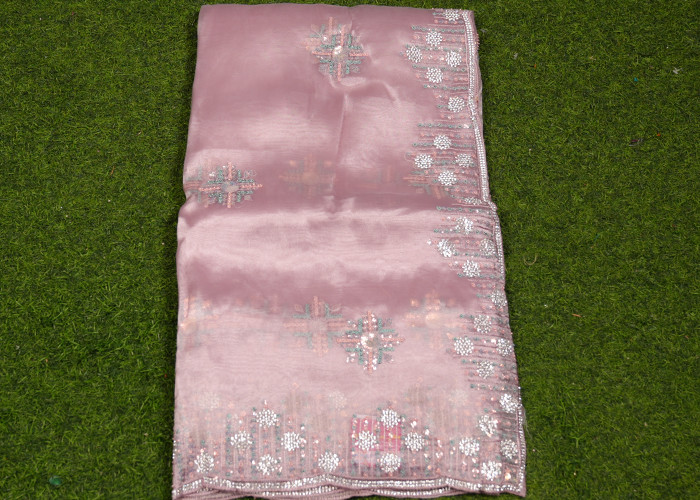 Tissue work sarees VS TS0020